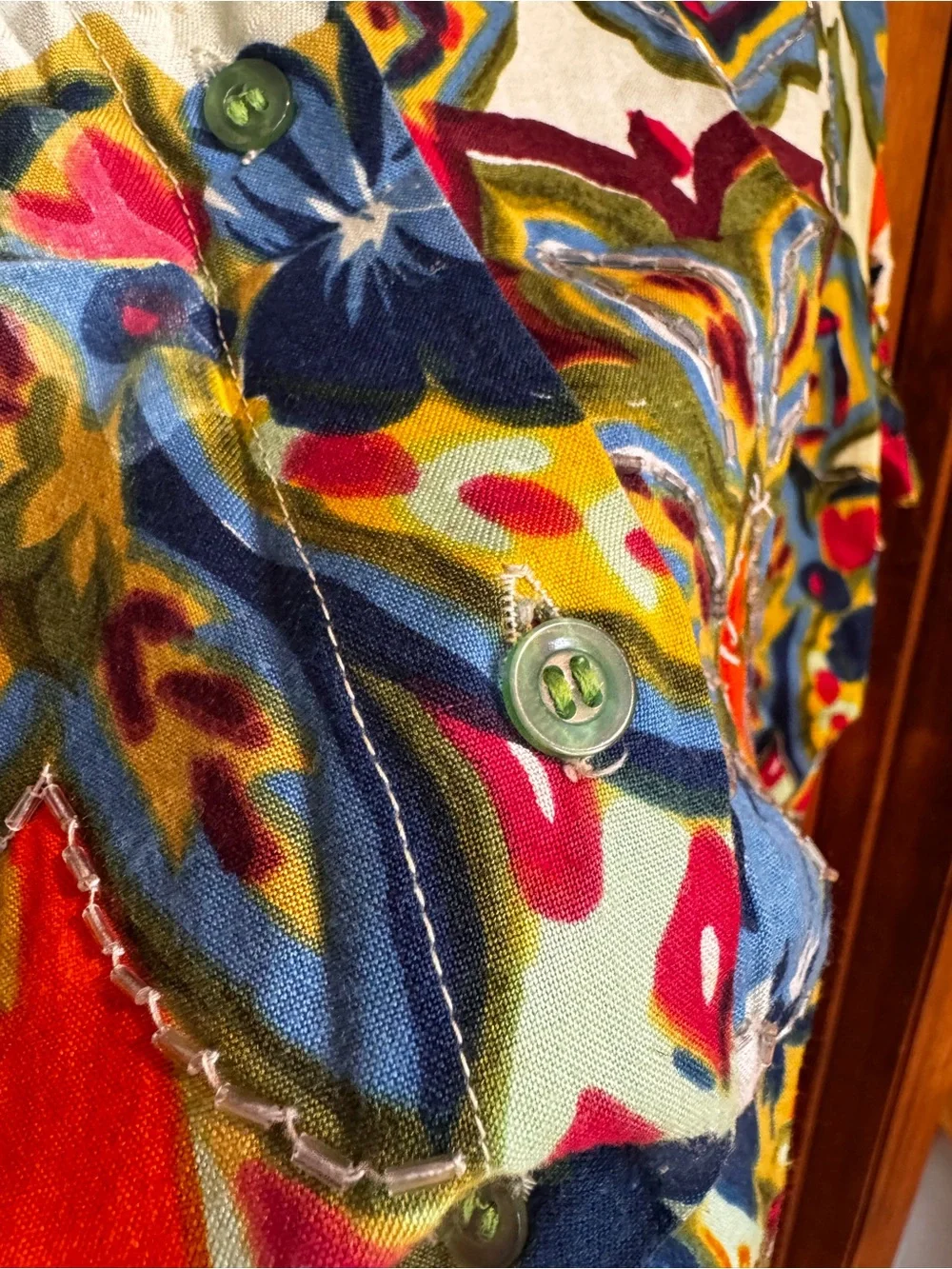 Floral Multi-Color Button-Down Shirt - Women - Picture 5 of 11
